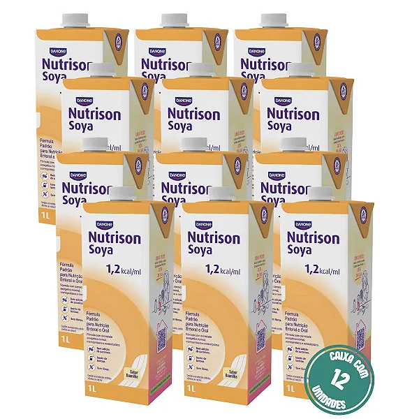 Nutrison Soya 1L Nutrimed – Dieta Enteral Normocalórica 1.2 kcal/ml- Kit 12 Unidades
