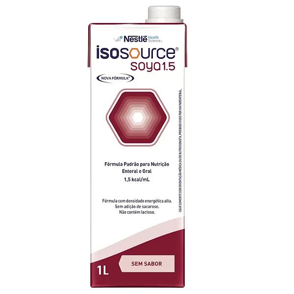 Isosource Soya 1.5 1L Nestlé Dieta Enteral Hipercalórica 1,5 kcal/ml