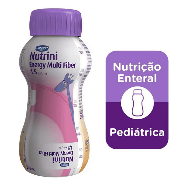 Nutrini Energy Multi Fiber 200ml Danone Fórmula Pediátrica Hipercalórica com Fibras