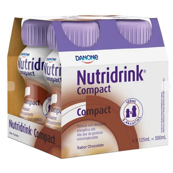 Nutridrink Compact Danone 4x125ml Suplemento Hipercalórico Nutrição Oral e Enteral