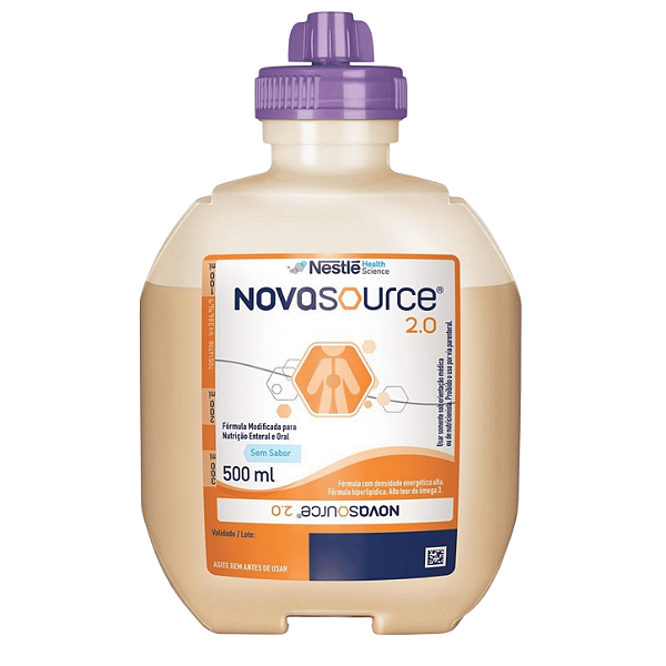 Novasource 2.0 500ml SF 1L Nestlé Nutrição Enteral Hipercalórica e Hiperlipídica