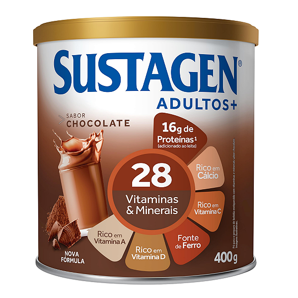 Sustagen Adultos+ Chocolate 400g Mead Johnson Suplemento Alimentar em Pó