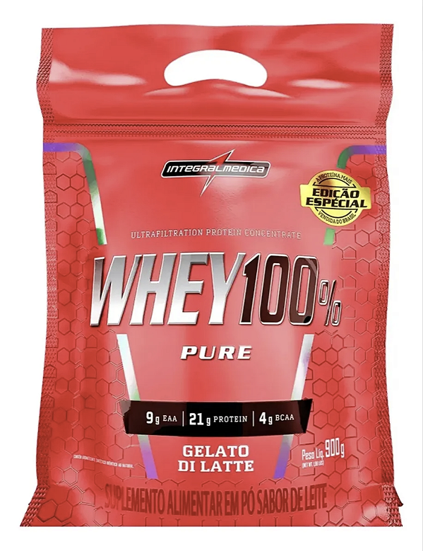 Whey Protein 100% Pure 900gr - Sabor Gelato Di Latte