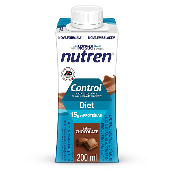 Nutren Control Chocolate 200ml Nestlé Suplemento para Controle Glicêmico