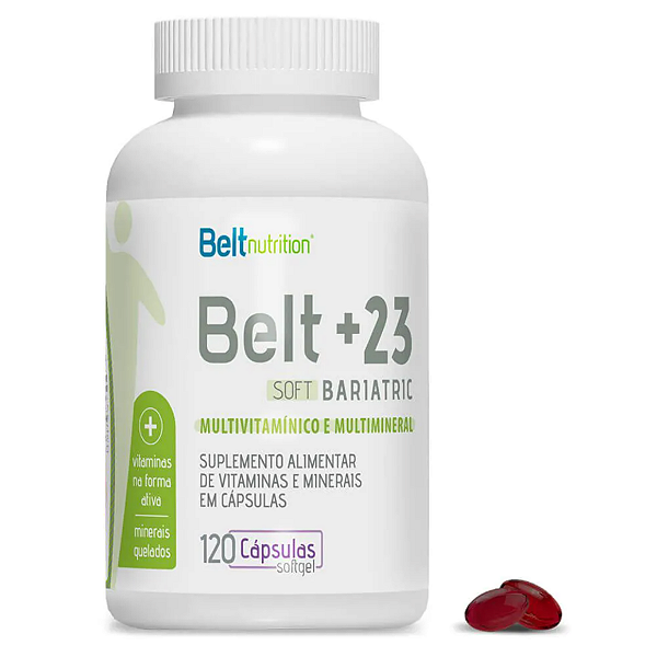 Belt +23 Bariatric Soft 120 Cápsulas Multivitamínico e Multimineral