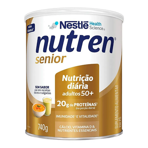 Nutren Senior Sem Sabor 740G Nestlé Complemento Alimentar