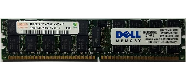 MEMORIA SERVIDOR 4Gb DDR2 667Mhz ECC Hynix/Dell SNPJK002CK2