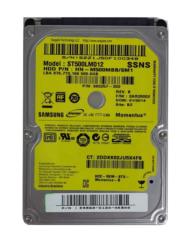 HD SATA 2.5 500Gb SAMSUNG ST500LM012