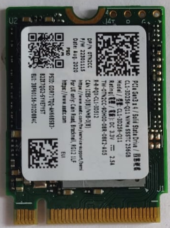 SSD NVMe 256GB SSTC CL1-3D256-Q1 M2 2230