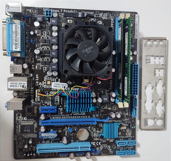 PLACA MAE ASUS M5A7BL-M LX/BR  C/PROCESSADOR AMD ATHLON II 8GB DDR3