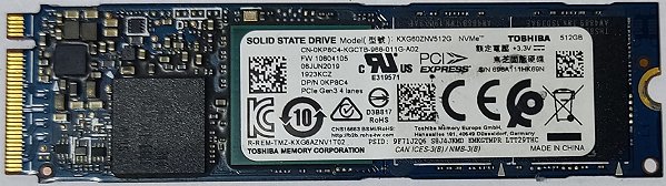 SSD NVMe M.2 2280 512GB KXG60ZNV512G TOSHIBA
