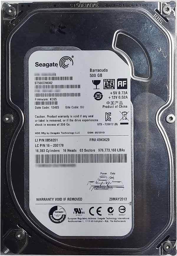 HD SATA II 500Gb 3.5" SEAGATE ST500DM002