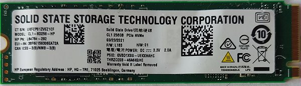SSD NVMe 256GB SSSTC CL1-8D256-HP M2 2280
