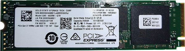 SSD NVMe 256GB SSSTC CA5-8D256-Q79 M2 2280