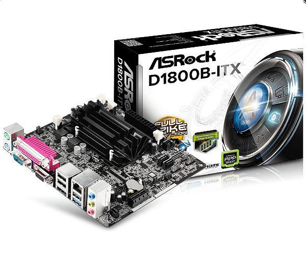 PLACA MAE ASROCK D1800B-ITX CELERON J1800 DDR3