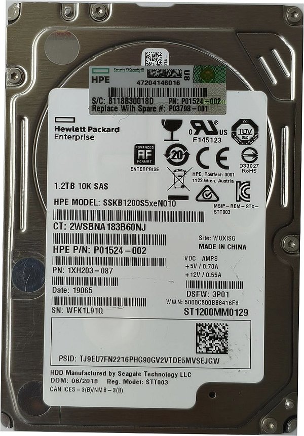 HD SAS 2.5 1.2Tb HP  ENTERPRISE SSKB1200S5XEN010