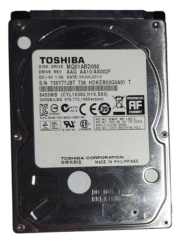 HD SATA 2.5 500Gb TOSHIBA MQ01ABF050