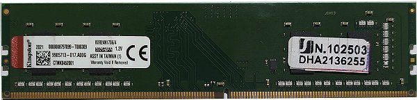 MEMORIA DESKTOP DDR4 4GB 2400 MHZ KINGSTON