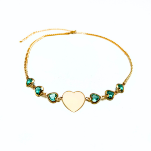 CHOKER CORAÇÃO VERDE