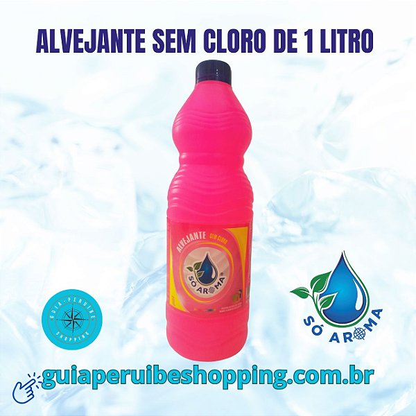 Alvejante liquido de 1 litro tira manchas sem cloro em Peruíbe