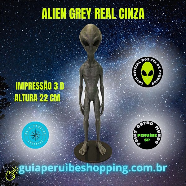 ET Grey Real  Cinza 22 cm fabricado com impressão 3 D em Peruíbe