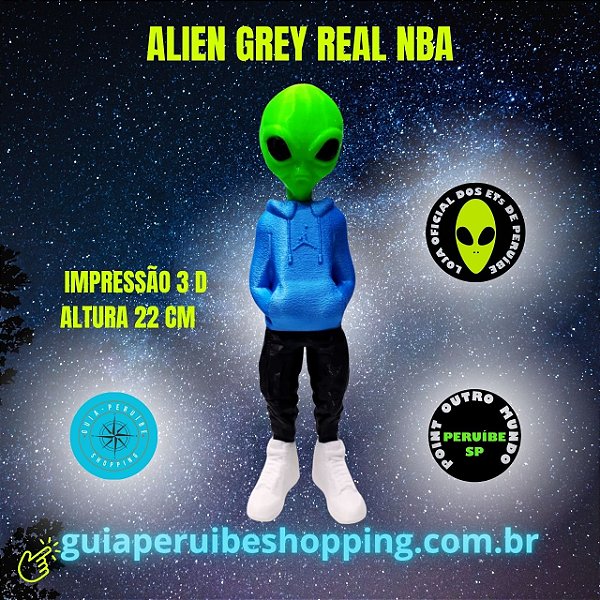 ET Grey Real NBA 22 cm fabricado com impressão 3 D em Peruíbe