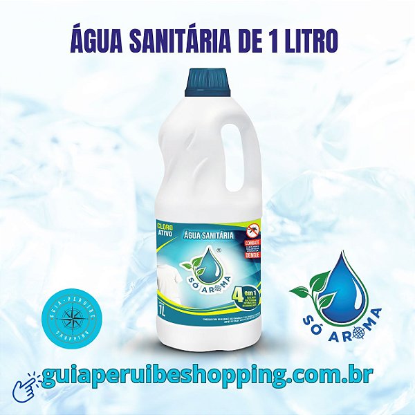 Água sanitária de 1 Litro com cloro ativo Só Aroma em Peruíbe