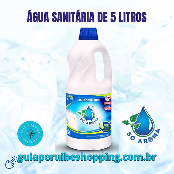 Água sanitária de 5 Litros com cloro ativo Só Aroma em Peruíbe