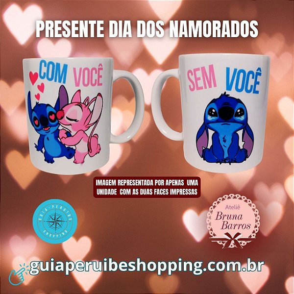 Caneca personalizada dia dos namorados Lilo e Stitch em Peruíbe