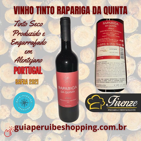 Garrafa de Vinho tinto seco  Português Rapariga da Quinta Select em Peruíbe