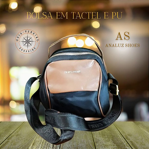 Bolsa de Tactel na cor Preta ou Bege Pavão Prime em Peruíbe