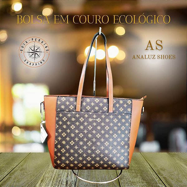Bolsa Marrom de Couro Ecológico Lace Lore em Peruíbe