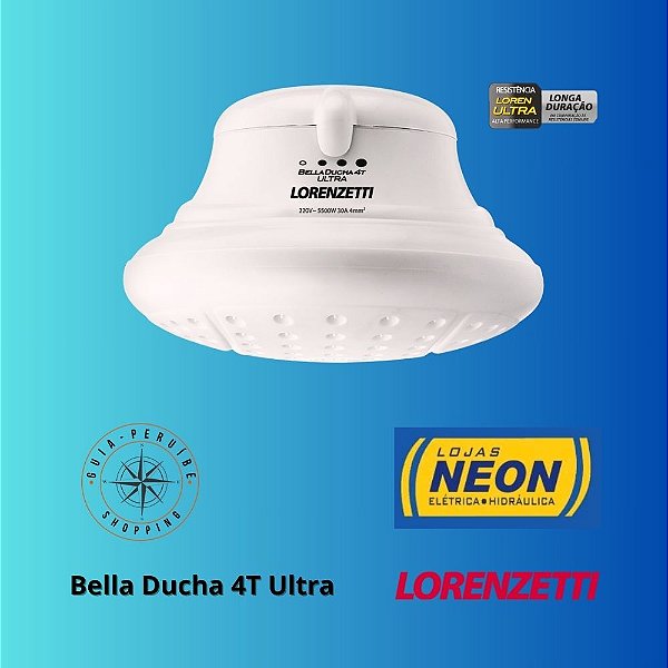 Chuveiro elétrico Bella Ducha 4 Temperaturas 220v Lorenzetti na Loja Neon em Peruíbe