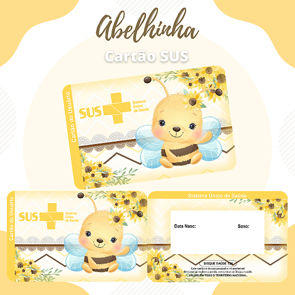 Cartao do Sus Plastificado