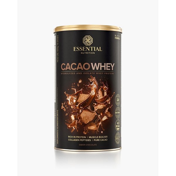 Cacao Whey Lata 15 Doses Essential Nutrition