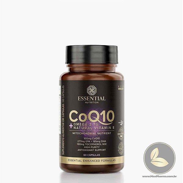 CoQ10 + Omega-3 TG + Natural Vitamin E 60 Cápsulas Essential Nutrition