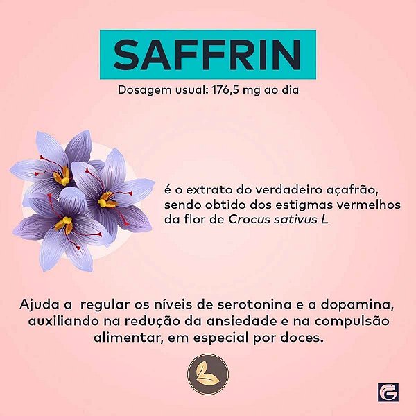 Saffrin Extrato Padronizado de Açafrão (Crocus Sativus L.)
