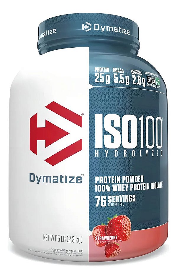 ISO 100 Strawberry 5lbs (2.3Kg) Dymatize