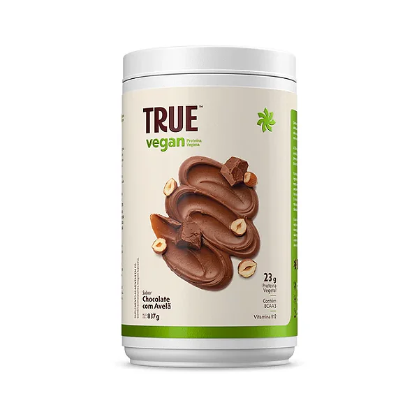True Vegan Chocolate com Avelã 837g True Source