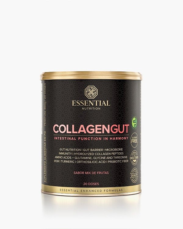 Collagen Gut Mix de Frutas Lata 460g 20 Doses Essential Nutrition