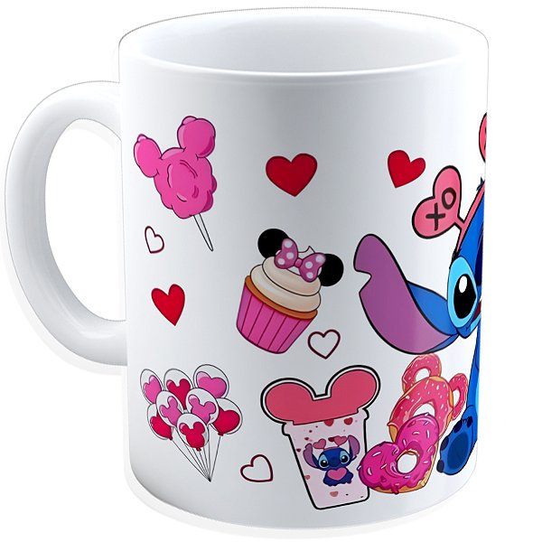 Caneca Personalizada Stitch  – 325ml em Porcelana