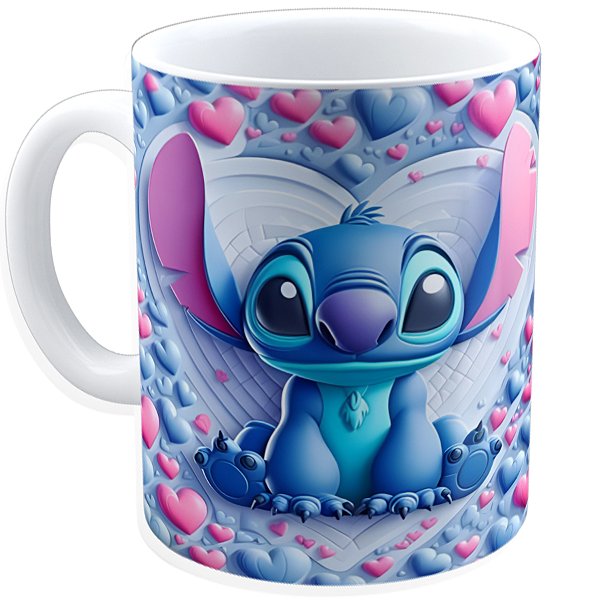 Caneca Personalizada Stitch  – 325ml em Porcelana