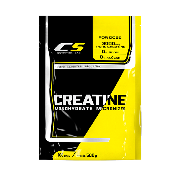 Creatina Monohidratada 500g - 100% Pura - CS Nutrition Lab