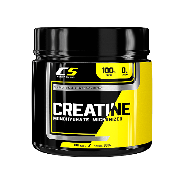 Creatina Monohidratada 300g - 100% Pura - CS Nutrition Lab