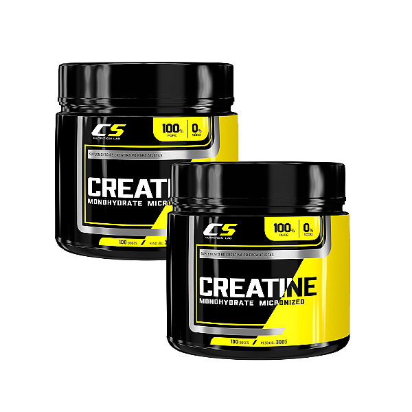 Kit 2 Creatinas Monohidratada 300g - 100% Pura - CS Nutrition Lab