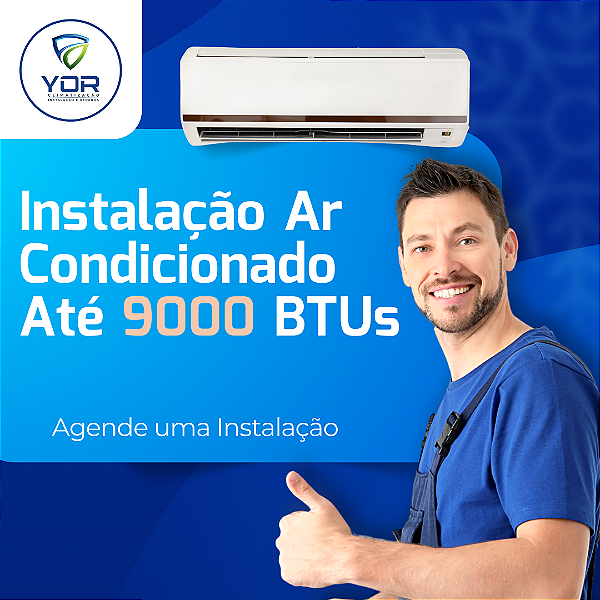 Instalação Ar Condicionado até 9000Btus
