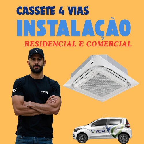 Instalação de Ar-Condicionado Cassete 4 Vias – Residencial ou Comercial | YOR Climatização