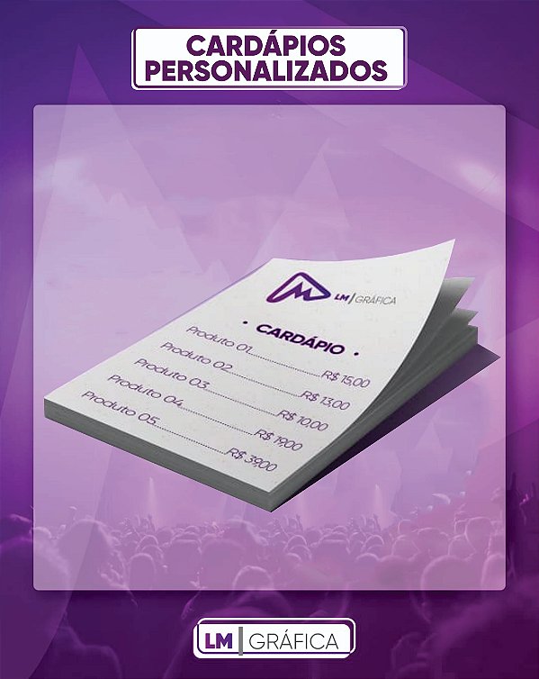 CARDÁPIOS PERSONALIZADOS