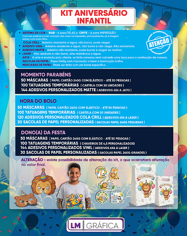KIT ANIVERSÁRIO INFANTIL