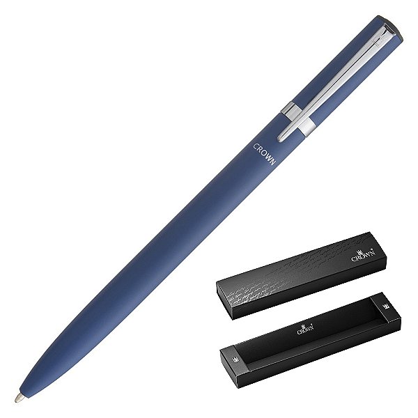 CANETA CROWN AVENTURA ESF AZUL